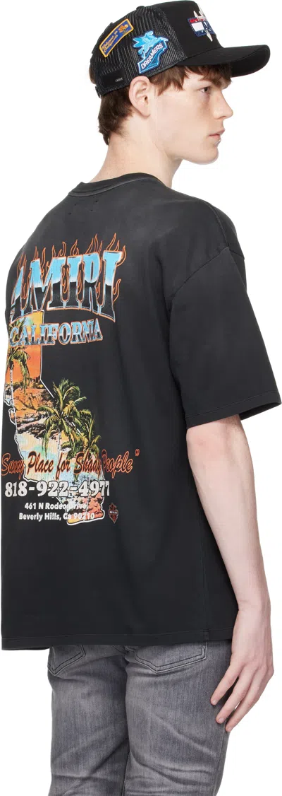 Amiri Sunny Place Logo-print Cotton-blend Jersey T-shirt In Black