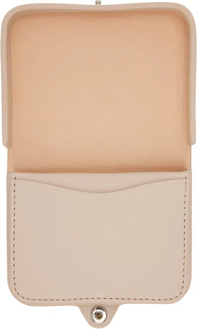 Apc Beige Josh Coin Wallet In Brown