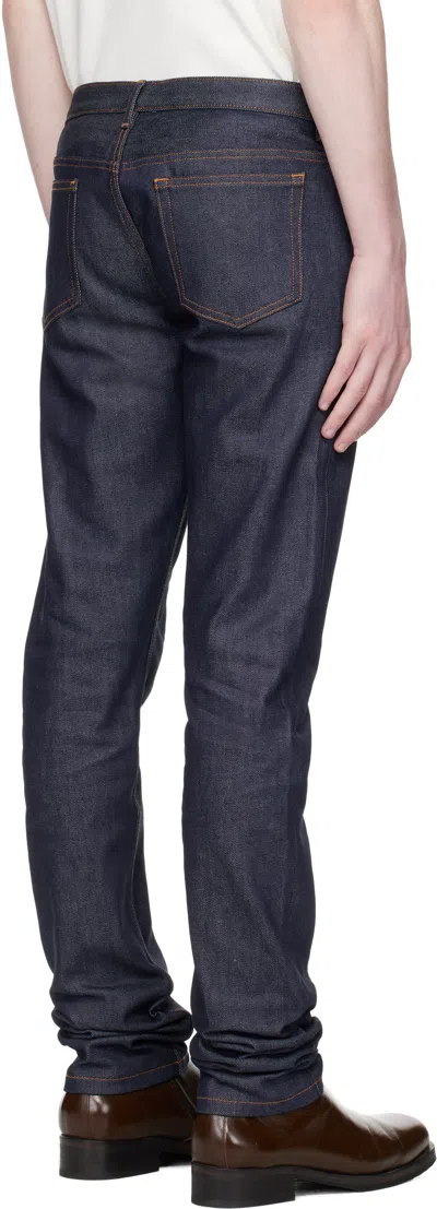 Apc Navy Petit New Standard Jeans In Blue