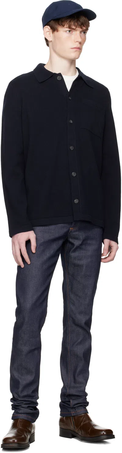 Apc Navy Petit New Standard Jeans In Blue