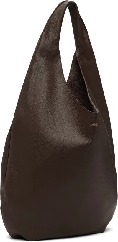 Apc A.p.c. Le Neige Shopper Bag - Leather - Brown In Brown
