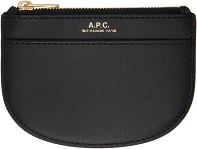Apc Black Demi-lune New Coin Card Holder In Black