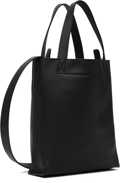 Apc Small Maiko Leather Shopping Tote Bag In Black