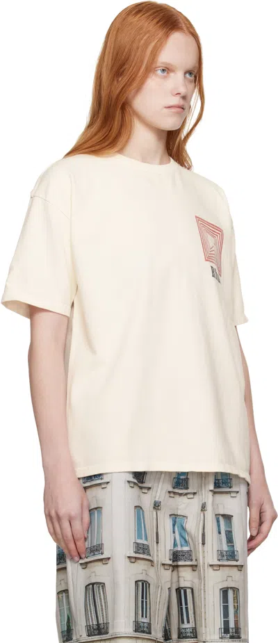 Rhude Off-white Chevron Logo Repeat T-shirt In Neutral