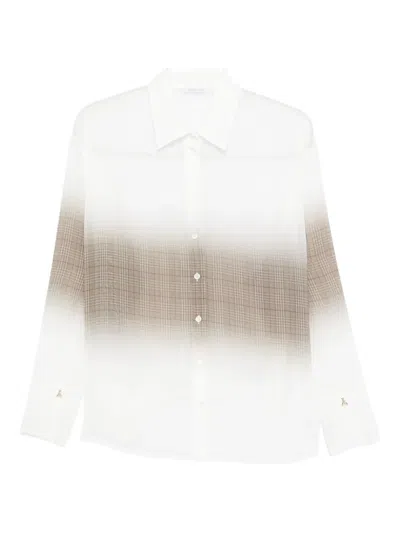 Patrizia Pepe Ombre-print Shirt In White