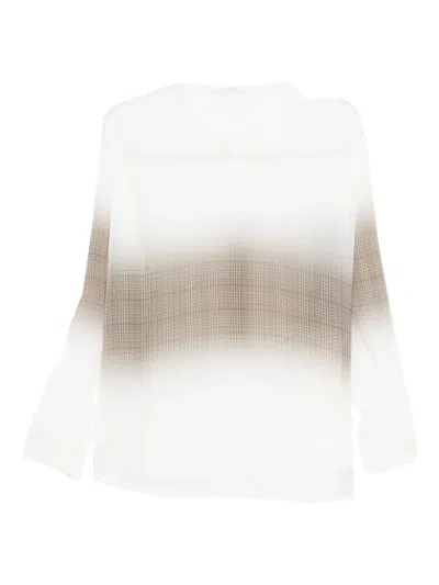 Patrizia Pepe Ombre-print Shirt In White