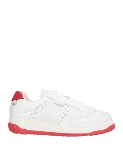 Gcds Man Sneakers White Size 9 Leather In White