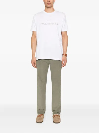 Paul & Shark Light Cotton Jersey T-shirt With Print In White