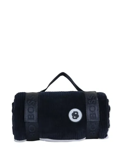 Bosswear Corduroy Travel Blanket In Blue