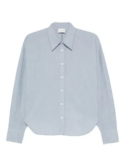 弧形边长袖衬衫