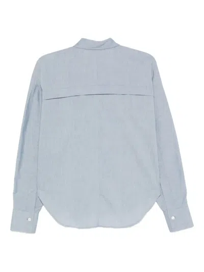 弧形边长袖衬衫