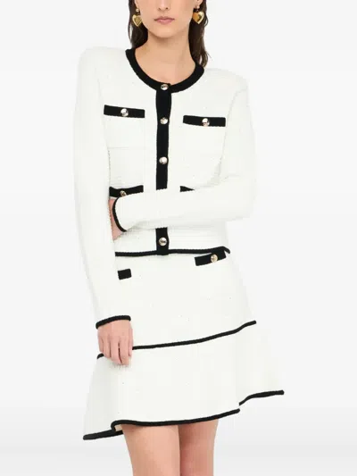 Liu •jo Knit Button-fastening Jacket In Multi