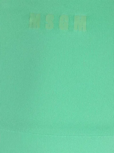 Msgm High-waist Leggings In Green