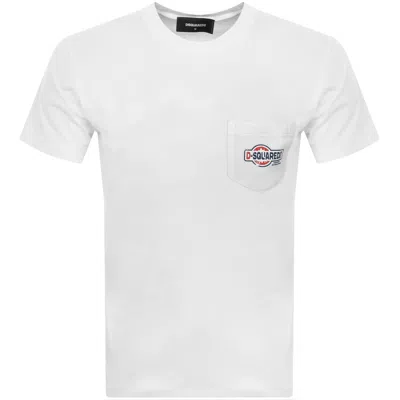 Dsquared2 Classic White T-shirt With Subtle Logo Detail In White