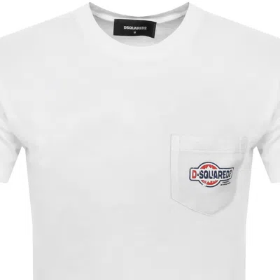 Dsquared2 Classic White T-shirt With Subtle Logo Detail In White