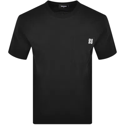 Dsquared2 Black And White Set Of Two T-shirts With Logo On The Front In Cotton Man In White