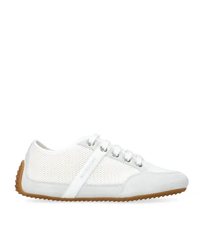 Givenchy Mesh And Suede Slim Low-top Sneakers In White