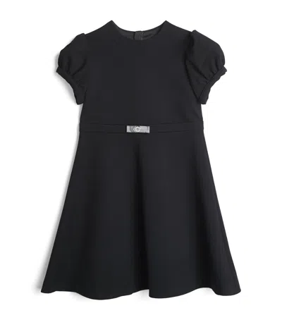 Versace Round Neck Dress In Black