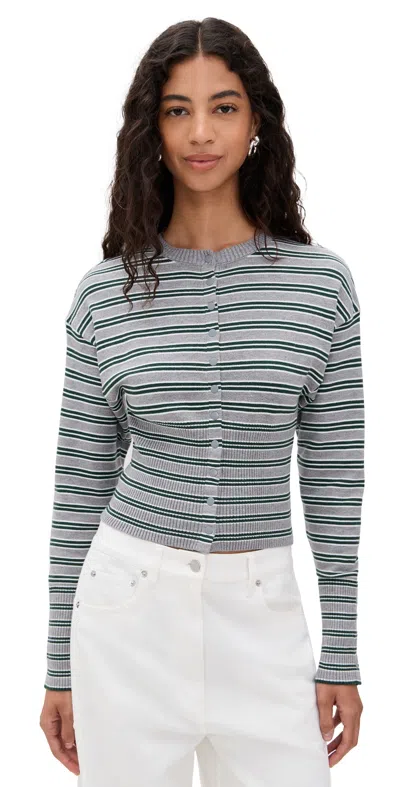 Lioness Head In The Clouds Cardigan Grey Moss In Gray