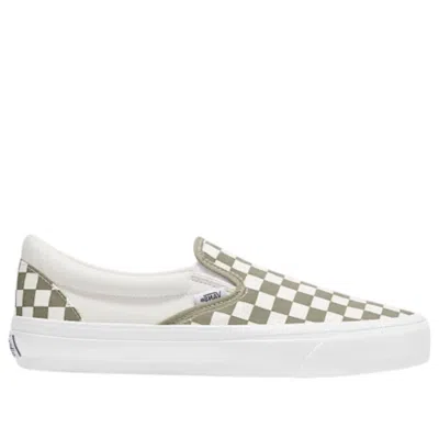 Vans Classic Slip-on 98 Lx Checkerboard 'eucalyptus' In White