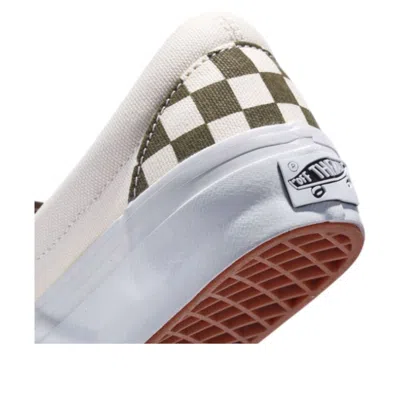 Vans Classic Slip-on 98 Lx Checkerboard 'grape Leaf Green' In White