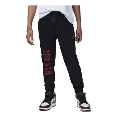 Air Jordan (gs)  Essentials Member Sweatpants 'black Red' In Multi