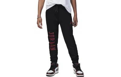 Air Jordan (gs)  Essentials Member Sweatpants 'black Red' In Multi