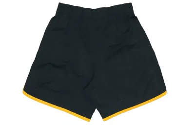 Under Armour Project Rock Colorblock Knit Shorts 'black White Yellow' In Multi
