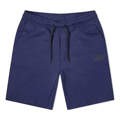 Nike Tech Fleece Shorts 'midnight Navy' In Blue