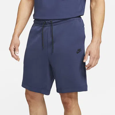 Nike Tech Fleece Shorts 'midnight Navy' In Blue