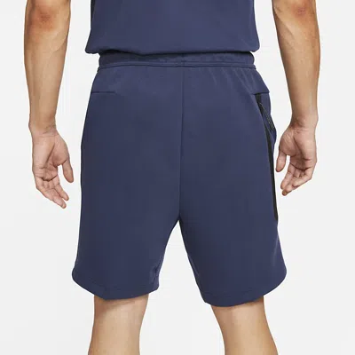 Nike Tech Fleece Shorts 'midnight Navy' In Blue