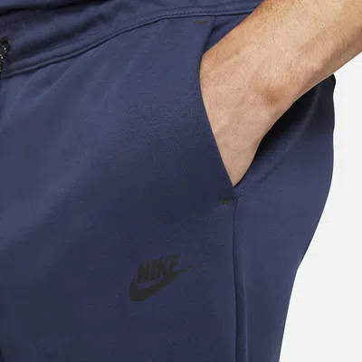 Nike Tech Fleece Shorts 'midnight Navy' In Blue