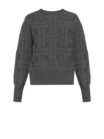 Kenzo Maglione Intrecciato Grigio In Gray