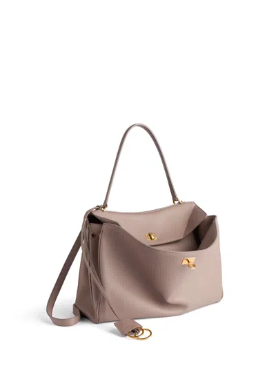 Balenciaga Medium Rodeo Calf Leather Shoulder Bag In Black