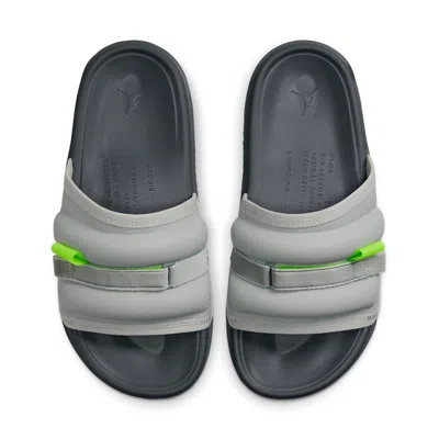 Air Jordan Super Play Slide 'silver Green Bean' In Gray