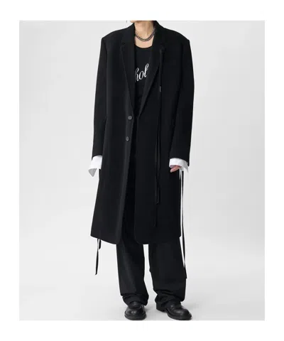 Ann Demeulemeester Felix Long High Comfort Tailored Jacket In Black