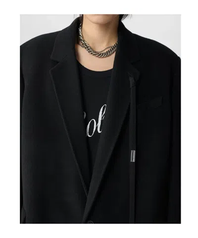 Ann Demeulemeester Felix Long High Comfort Tailored Jacket In Black