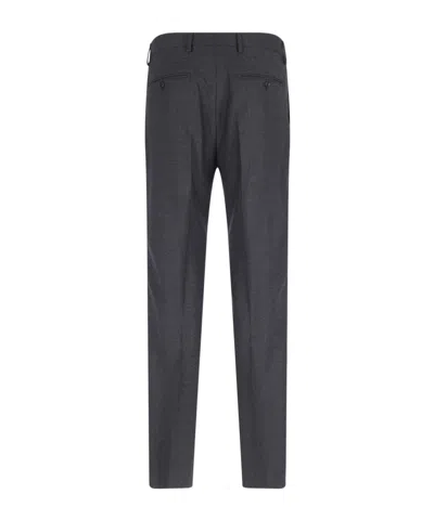 Tagliatore Double-breasted Grey Suit With Tailored Blazer In Blue