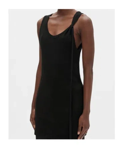 Ann Demeulemeester Cotton Sleevess Top In Black