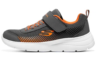 Skechers (gs)  Microspec Gorza Shoes 'grey Orange' In Multi