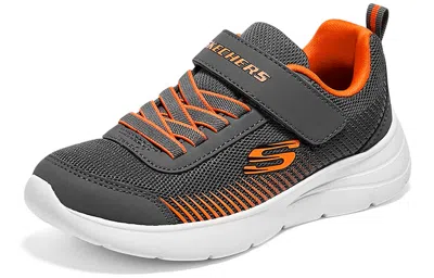 Skechers (gs)  Microspec Gorza Shoes 'grey Orange' In Multi