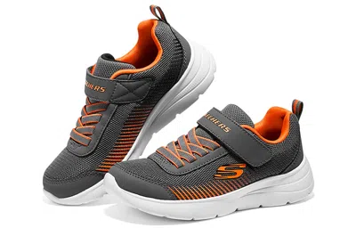 Skechers (gs)  Microspec Gorza Shoes 'grey Orange' In Multi