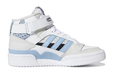 Adidas Originals (gs) Adidas Forum Mid J 'white Ambient Sky' In Gray