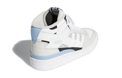 Adidas Originals (gs) Adidas Forum Mid J 'white Ambient Sky' In Gray
