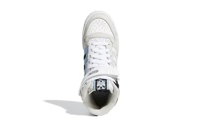 Adidas Originals (gs) Adidas Forum Mid J 'white Ambient Sky' In Gray