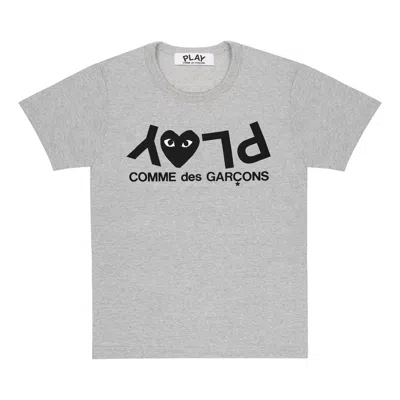 Comme Des Garçons Play (wmns) Comme Des Garcons Play T-shirt With Large Logo 'grey' In Gray