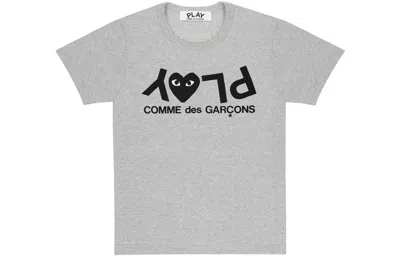 Comme Des Garçons Play (wmns) Comme Des Garcons Play T-shirt With Large Logo 'grey' In Gray