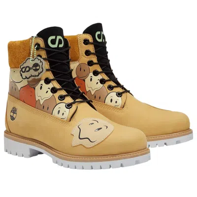 Timberland X Cnstnt Dvlpmnt 6 Inch Premium Waterproof Boot 'melted Smileys' In Yellow