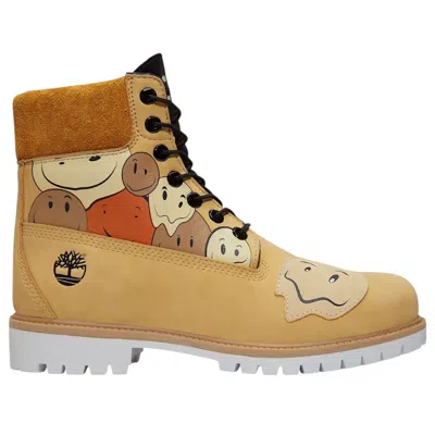 Timberland X Cnstnt Dvlpmnt 6 Inch Premium Waterproof Boot 'melted Smileys' In Yellow