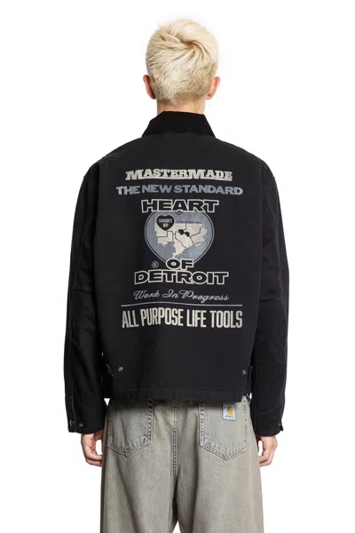 Carhartt Work In Progress Og Arcan Graphic Organic Cotton Canvas Jacket In Black